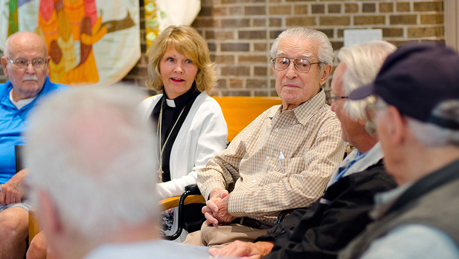 chaplain with residents