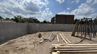 Basement structure nearly finished as Chapel View Care Center construction progresses.